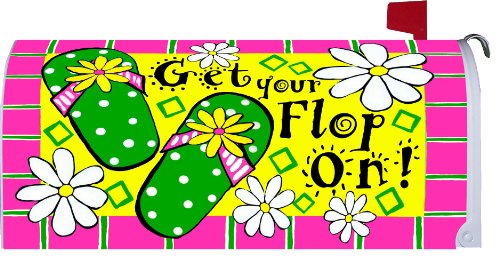  GET YOUR FLOP ON  - Mailbox Makeover Vinyl Magnetic Cover