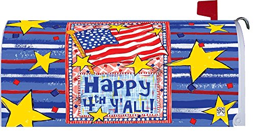  Happy 4th YAll  - Patriotic - Mailbox Makeover - Vinyl Magnetic Cover