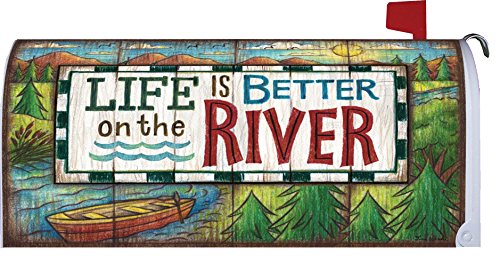  Life Is Better on the River  - Mailbox Makeover - Vinyl Magnetic Cover
