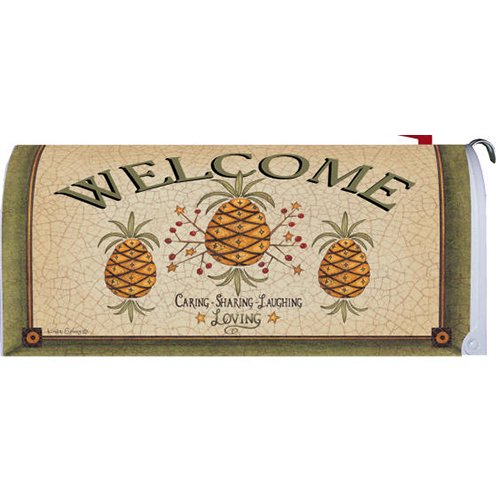  Welcome Pineapple  - Decorative Mailbox Makeover - Rural Size Mailbox Magnetic Cover