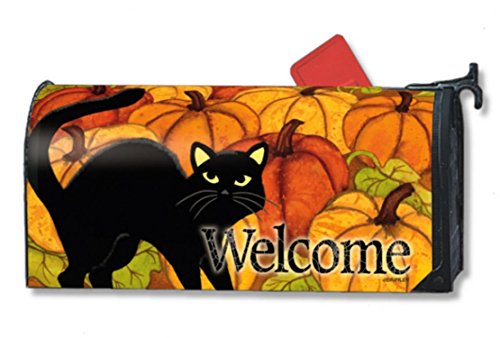 Pumpkin Patch Cat Mailwraps Magnetic Mailbox Cover