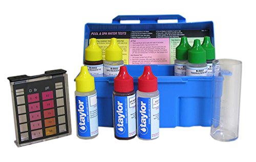 Taylor Swimming Pool Spa Water 4-In-1 Chlorine Bromine pH Test Kit  K-1003