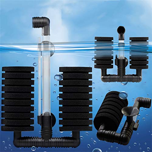 Foreverharbor New Practical Aquarium Biochemical Sponge Filter Fish Shrimp Tank Air PumpBlack