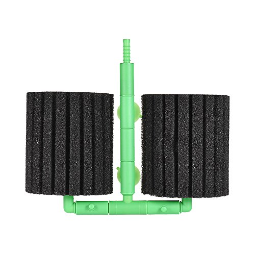 Weehey Biochemical Sponge Filter Aquarium Double Head Biochemical Sponge Water Filter for Aquarium Fish Tank Fry Shrimp Breeding Water Pump Accessory