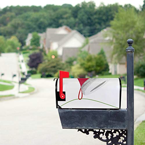 Jnseff Cute Santa Claus Gift Socks Holiday Mailbox Covers Mailbox Wraps Magnetic Large 21x18 Inch Standard Size Original Magnetic Mail Cover Letter Post Box