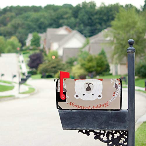 Jnseff Happiness Christmas Bear Delight Festival Holiday Mailbox Covers Mailbox Wraps Magnetic 21x18 Inch Standard Size Original Magnetic Mail Cover Letter Post Box