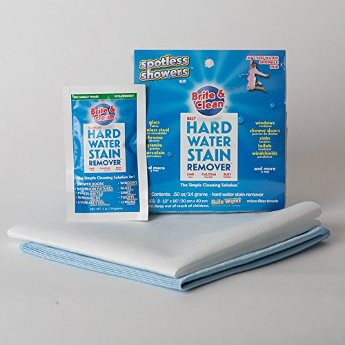 Brite Clean Spotless Showers Kit for Hard Water Stain Removal Cleaning