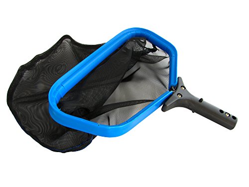 Fibropool 14 Inch Metal Frame Swimming Pool Leaf Rake 100 Lifetime Guarantee Certificate Included Heavy Duty Durable Deep Bag Pool Leaf Net Swimming Pool Maintenance for Leaves - Pool Cleaning Tool