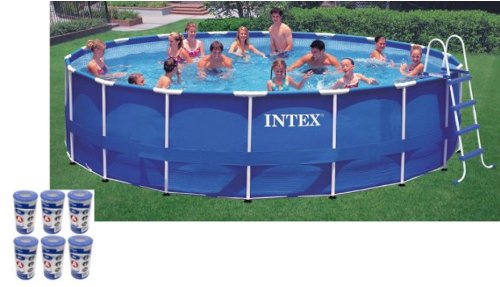 Intex 18 x 48 Metal Frame Swimming Pool Set with 1500 GFCI Pump  28251EH