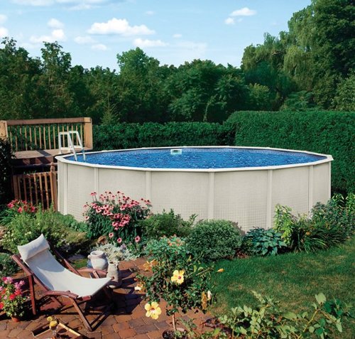 Sharkline Reprieve 18 x 52 Wall Round Above Ground Metal Frame Swimming Pool