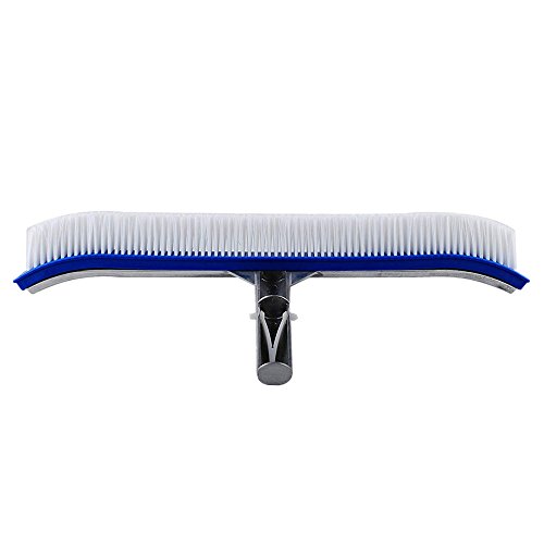 Ama-store Pool Brush Pool Supply Aluminum Wall Floor Pool Brush Aluminium Swimming Pool Cleaning Brush Durable Nylon Bristles - Easily Sweep Algae from Walls Floor Steps