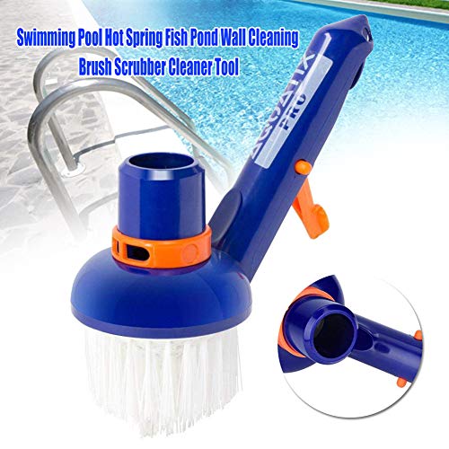 gu6uesa8n Small Size Swimming Pool Brush Heavy Duty Cleaning Brushes for Hot Tubs Spa Fishpond Wall Floor Cobweb Blue