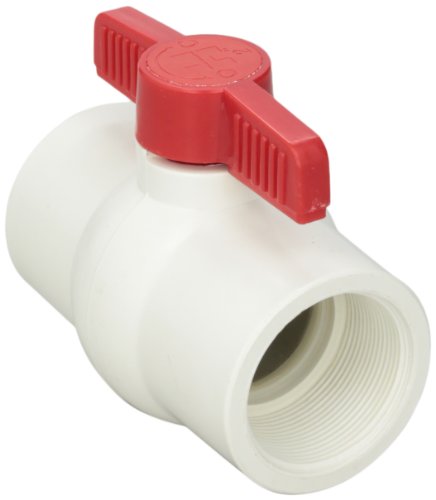 Hayward QVC1020TSEW 2-Inch White QVC Series Compact Ball Valve with Threaded End Connection