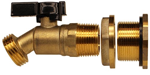 RAINPAL RBS022LF Rain Barrel DIY Spigot Brass Ball Valve and Bulkhead Fitting Lead Free Compliant