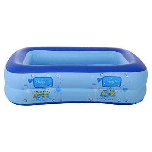 Ama-store Inflatable Pool Swim Center Mini Swimming Pool Ball Pool Rectangular Family Swimming Pool for Kids 433×354×138 Inch for Ages 3 and Up Water Pool in Summer Blue