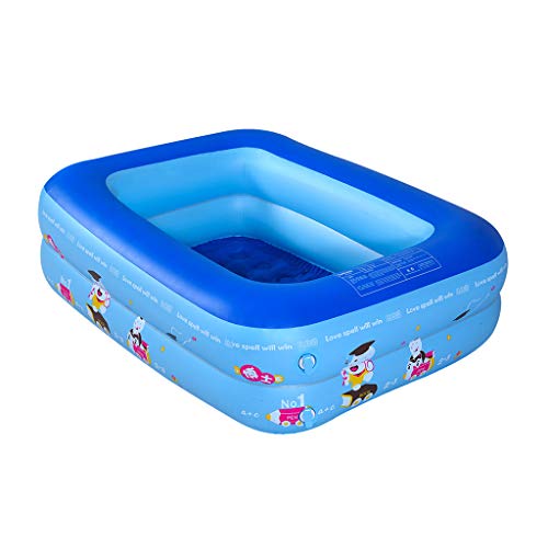 Leadmall Inflatable Kids Swimming Pool - Summer Outdoor Kiddie Water Play Fun Water Pool - Children Rectangular Pit Ball Pool S 452×334×137in Dark Blue
