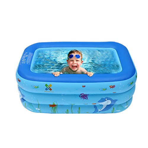 Super Bally Inflatable Kiddie Pool Ball Pool Family Kids Water Play Fun in Summer 39in Ground Backyard Swimming Pool