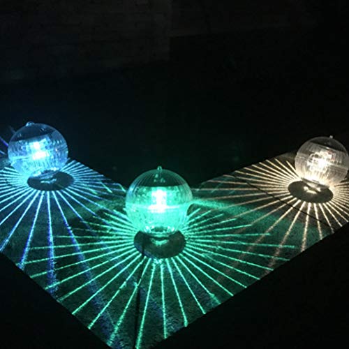 Uonlytech 12pcs Solar Floating Swimming Pool Ball Light Pond Floating lamp Magic Glowing Ball Light for Garden Pond Party Home DecorColorful Light