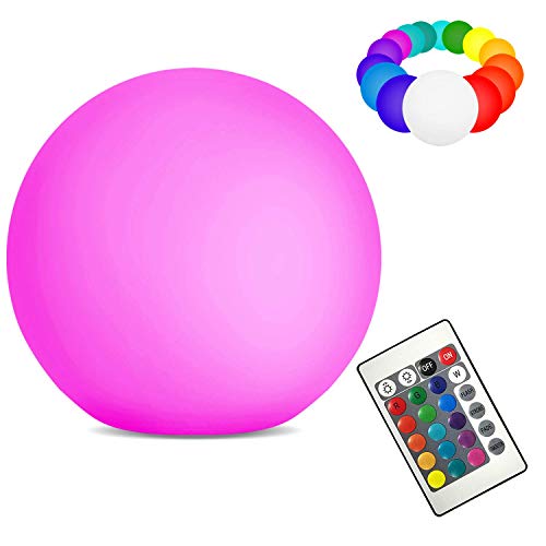 XIAOFANSolar Floating Swimming Pool Ball Light with Remote Control Outdoor Color Changin Waterproof LED Lights Globe Lamps for Garden Pool Patio Party Decoration（8）