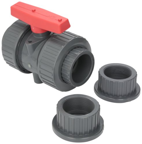 Hayward Tbb1020cpeg 2-inch Gray Pvc Tbb Series True Union Ball Valve With Epdm O-rings And Socketthreaded End