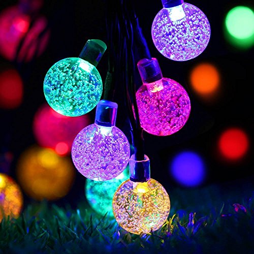 Waterproof Battery Operated Color Coding String Lights Pvc String Light 50 Led 23 Ft Fairy Bubble Ball Xmas Lighting