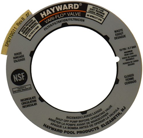 Hayward SPX0710G Label Plate Replacement for Hayward Multiport and Sand Filter Valves