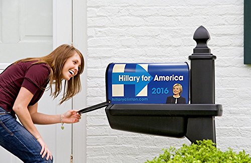 Hillary Clinton For President Mailbox with Flag- Made in America Steel Mailbox