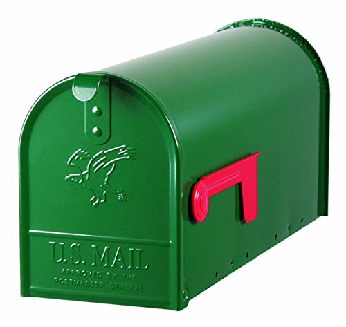 SOLAR Gibraltar Series Standard Size Galvanized Steel Rural Mailbox NEW Green