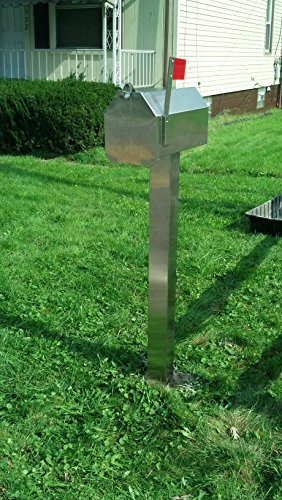 Stainless Steel Mailbox Post - Satin Finish