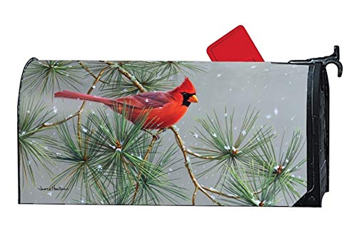Studio M Christmas Outdoor Mailbox Cover MailWrap - Winter Red Bird