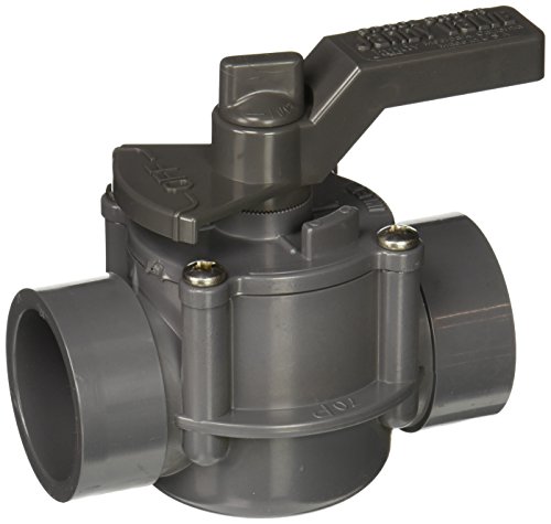 Jandy 3407 Space Saver 2 Port 1-12 To 2-inch Positive Seal Poolspa Valve Gray