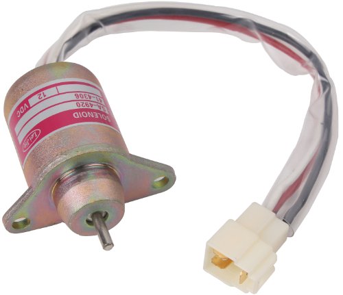 1503ES-12S5SUC5S Solenoid Valve 12V Fuel Shut Off Solenoid Replacement for Yanmar 119653-77950 John Kubota Takeuchi