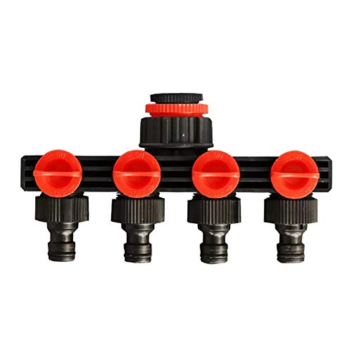 At27clekca 4 Way Hose Splitter Plastic Garden Hose Pipe Connector Adapter Garden Irrigation Watering for Sprinkler Outdoor Faucet Drip Irrigation