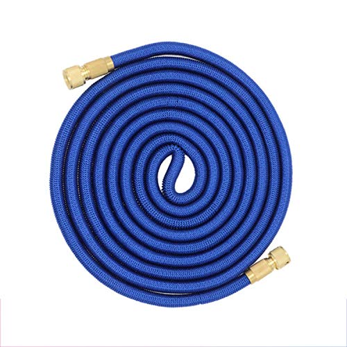 tomorrow-today 25FT 75FT Garden Hose with Metal Long Lances Water Gun Drip Irrigation Expandable Magic Flexible Watering Hoses Plastic Pipe15ftBlue Single Hose
