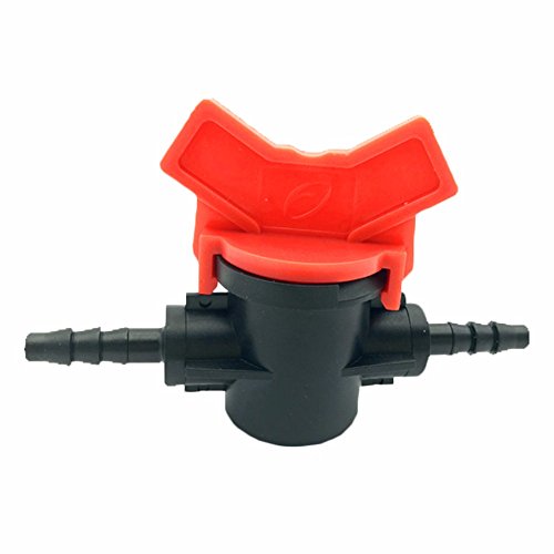 Garden Water Connectors 2 Pcs Close 47 Hose Valve G1  4Micro-Irrigation Pipe Valve Slotted Barbed Plastic Valves for Garden Irrigation