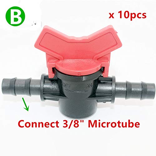 Garden Water Connectors Water Hose Switch Pipe Valve  Home Garden Micro Greehouse Watering Drip Fittings 10PcsPack 14 38