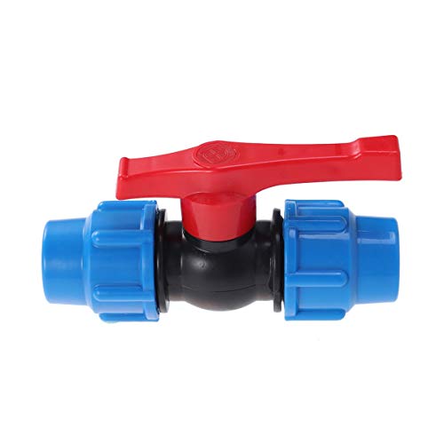 Yardwe PVC Check Valve PE Thread Ball Valve Shutoff Valve T-Handle Aquarium Switch Shutoff Valve for Pipe Irrigation 1