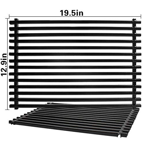 Quanzhongdian 195 Inch Cooking Grates Enamel Steel for Weber Genesis 300 Series Genesis E310 E320 E330 and Genesis S310 S320 S330 Grill Grates Replacement Set of 2 195 x 129  7528