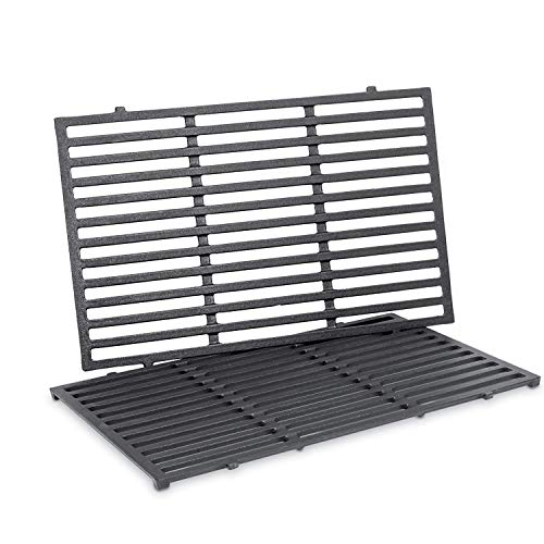 QuliMetal 7524 Cast Iron Cooking Grates for Weber Genesis E310 E320 E330 Genesis S310 S320 S-330 Genesis EP310 EP320 EP330 Gas Grill Replacement for Weber 7524 7528 195 Inch