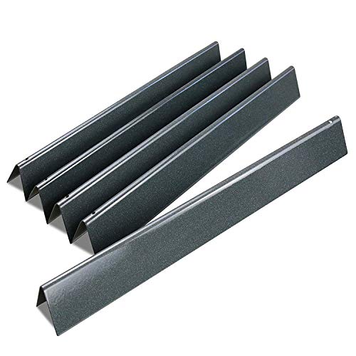 QuliMetal 7540 245 Inch Flavor Bars for Weber Genesis 300 E310 E320 S310 S320 EPCEP 310 320 with Side Control Panels Porcelain Enameled Steel Heat Plates for Weber 3 Burner Grill Parts 7539