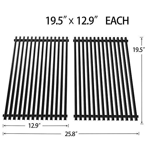 SHINESTAR 7524 Grill Replacement Grate for Weber Genesis 300 Series Genesis E310S310 Genesis E320S320 195-inch Porcelain Enameled Grill Cooking Grids Parts- 195 in x 129 in Each 2pcs