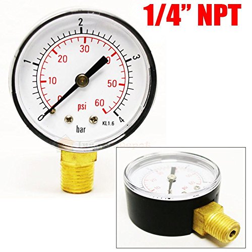 0-60 Psi Water Pressure Gauge 14&quot Pool Spa Pump Sand Filter Gauge 5142