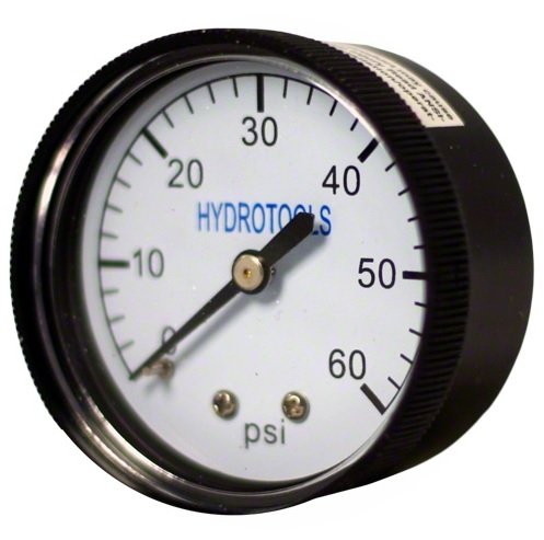 Hydrotools Rear Mount Pressure Gauge Swimming Pool Filter Pump Accessory - 60 Psi