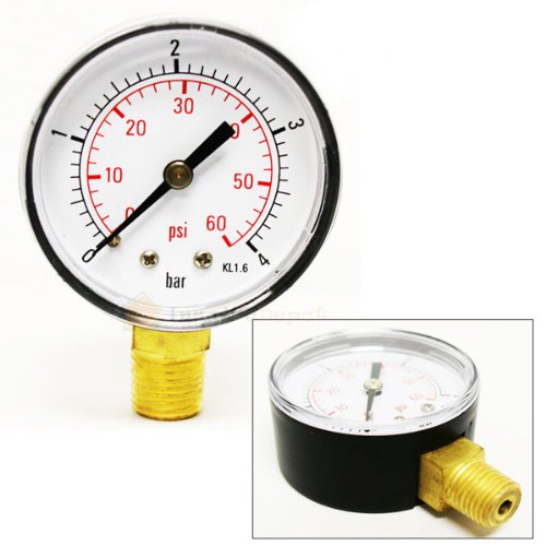 Pool Spa Jacuzzi Filter 0-60 Psi Pressure Gauge Side Mount 14&quot