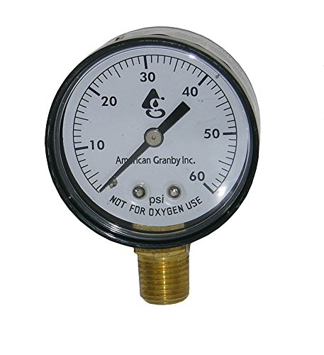 Swimming Pool Or Spa Filter Pressure Gauge Side Mount 60lb Filter Pressure Gauge 14&quot Pipe Threads
