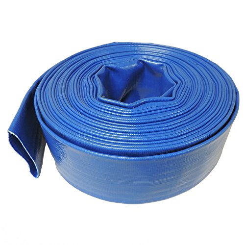 2 Dia X 50 ft HydroMaxxÂ Heavy Duty Lay Flat Pool Discharge Backwash Hose for Pumps and Water Transfer Applications