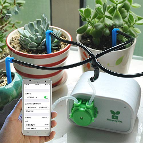 Home Mobile Phone Control Timing Intelligent Succulents Plant Drip Irrigation Tool Water Pump Timer System Garden Automatic Watering Device W- au