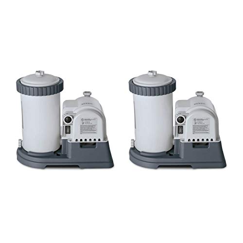 Intex Krystal Clear 2500 GPH Pool Filter Cartridge Pump With Timer 2 Pack