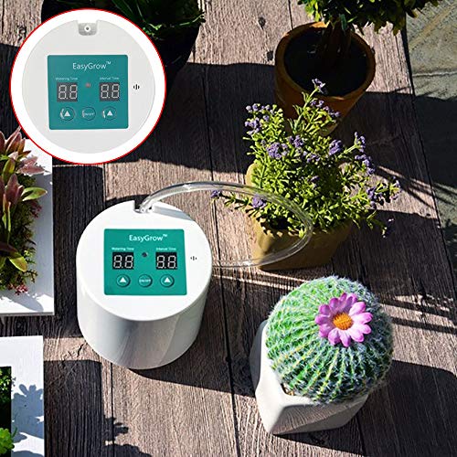 Potted Automatic Waterer Intelligent Garden Watering for Green Plant Office Balcony Garden Potted Succulents Plant Drip Irrigation Tool Water Pump Timer System Controller Drip Arrow with 10m Tube