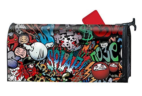 BABBY Graffiti On Wall Mailboxes Cover Rust-Proof Mail Box Covers Large Capacity Post Mouth Letter